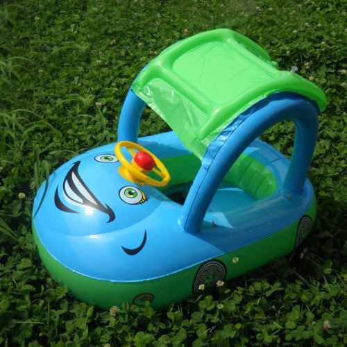 Barco De Asiento Inflable De La Sombrilla Del Bebé Niño Flot 1