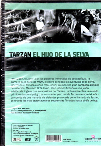 Tarzán El Hijo De La Selva - Dvd Nuevo Orig. Cerrado - Mcbmi 1
