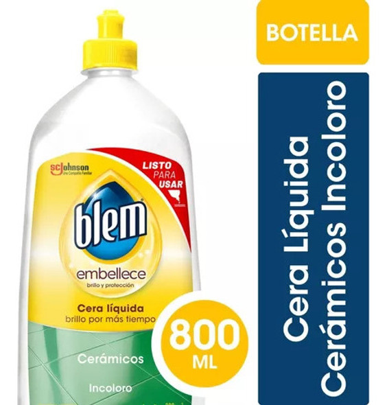 Cera Líquida Pisos Cerámicos Blem Incoloro Botella X 3 Unid. 0