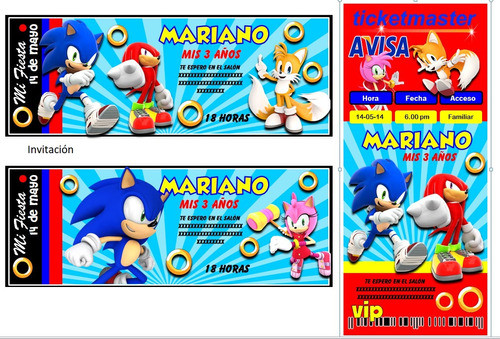 Kit Imprimible Para Tu Fiesta De Sonic 1