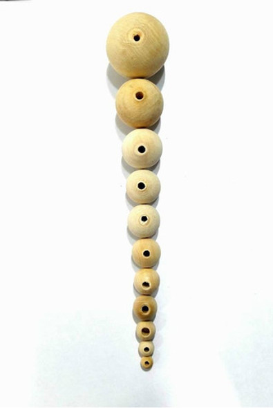 Bolitas Cuentas Madera Cruda 12mm Agujereada X 100 Unidades 0