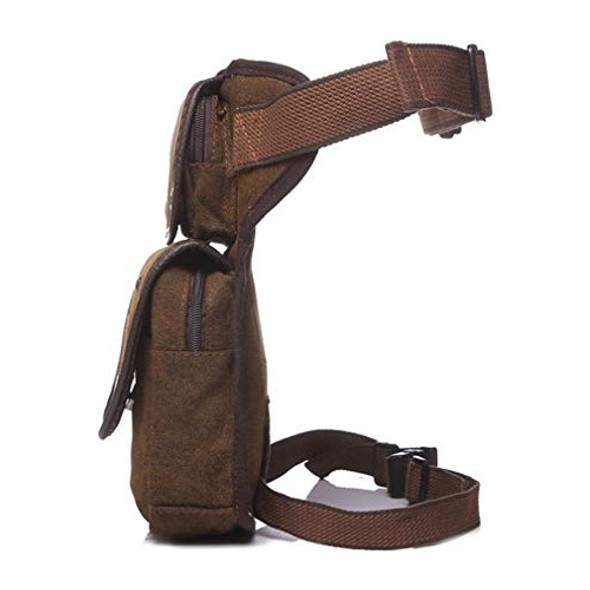 Bolso De Pierna De Lona Para Viajes Senderismo. Cafe 08 1