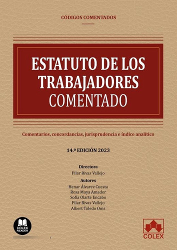 Libro: Estatuto De Los Trabajadores - Código Comentado. Álva 0