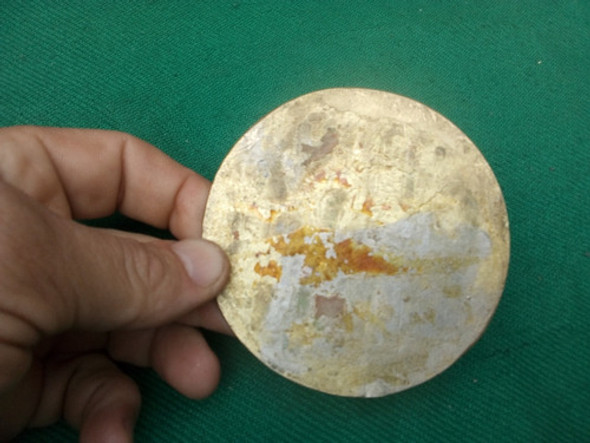 Antigua Placa En Bronce Monedas 9 Diam X 3mm 1