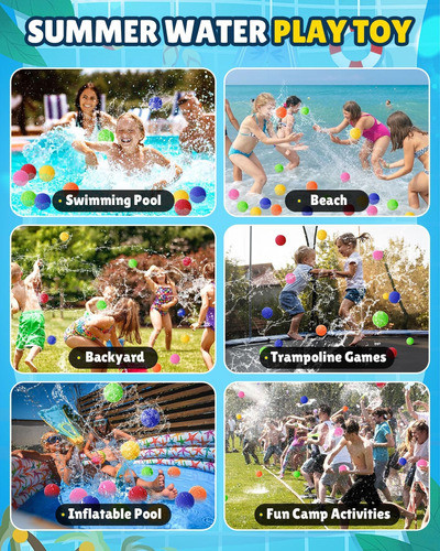 Bolas De Agua Reutilizables Para Juegos, 60 Unidades 1
