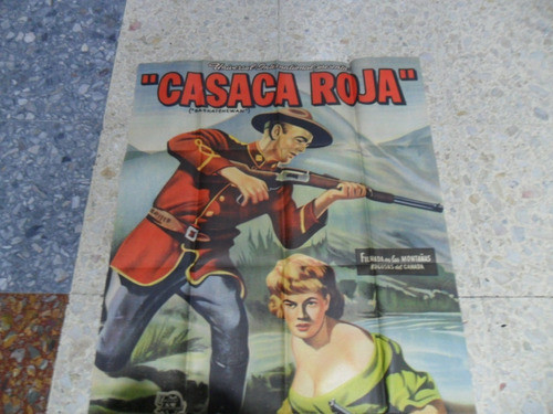 Antiguo Afiche De Cine Casaca Roja 1954 Allan Ladd 1