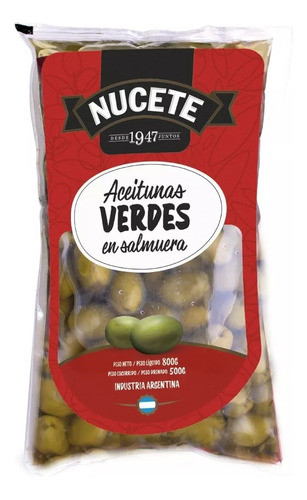 Aceitunas Nucete Verdes 500 Grs X 4 Unidades 0
