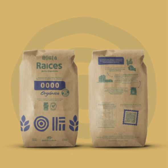 Harina Orgánica Raices 0000 H4 Molino Campodonico X 25kg 1