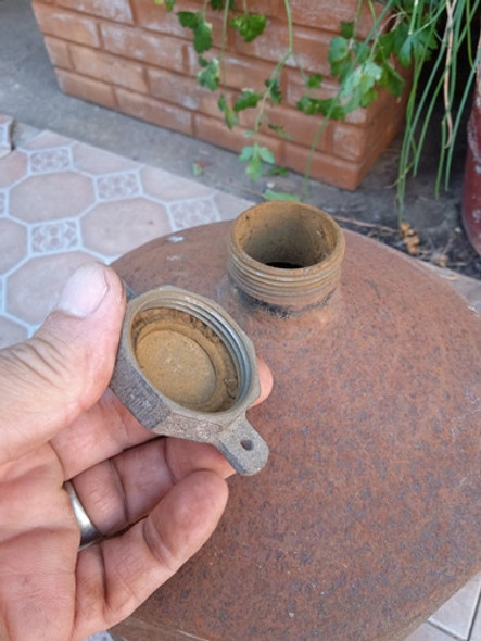Antiguo Tacho Tapa Rosca De Chapa 1