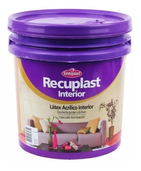 Pintura Latex Interior Mate Recuplast 10 Lt Sinteplast Mafer 0
