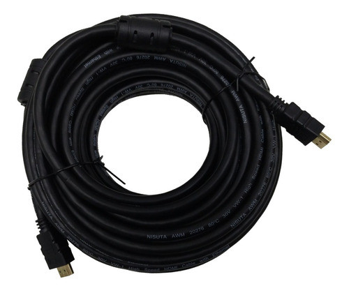 Cable Hdmi 2.0 4k 15 Metros Full Hd 1080p 3d Dorado Nisuta 0