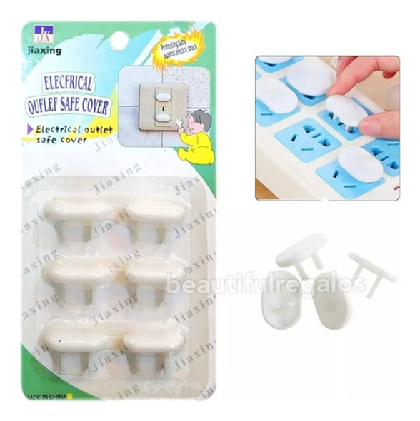 Tapa Protectora De Enchufe Seguridad Para Bebe X 6 1 Tapa Protectora De Enchufe Seguridad Para Bebe X 6 1