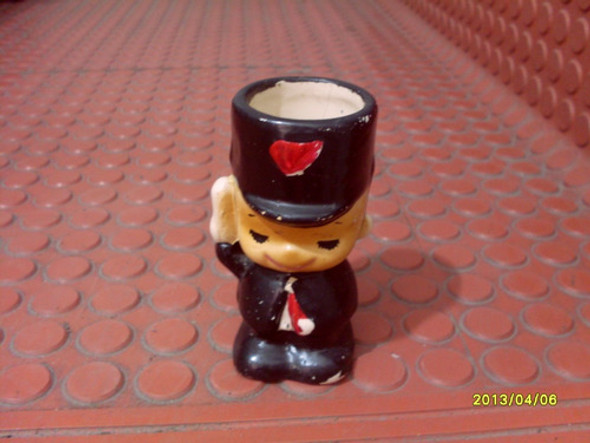 Adorno O Lapicero Soldadito De Ceramica Antiguo Muy Lindo 1