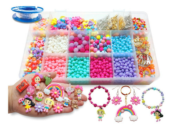 Colar Brinco Kit Infantil Miçangas Perolas Abs De Montar Rm3 0