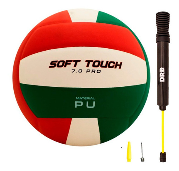 Pelota Voley Profesional Drb Pu + Inflador Doble Acción 0 Pelota Voley Profesional Drb Pu + Inflador Doble Acción 0