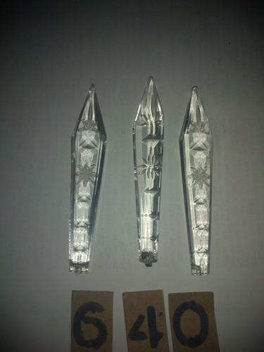 Lote De 3 Caireles De Cristal 1