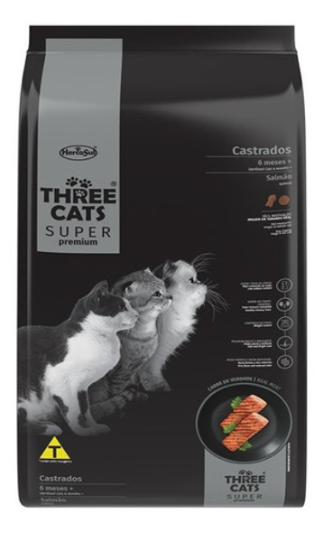 Three Cats Super Premium Adulto Castrado 10.1 Kg Con Regalo 0