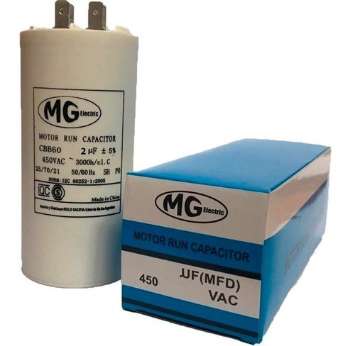 Capacitor De Marcha Aire Acondicionado Mg 2 Mf 450v 50/60hz 0