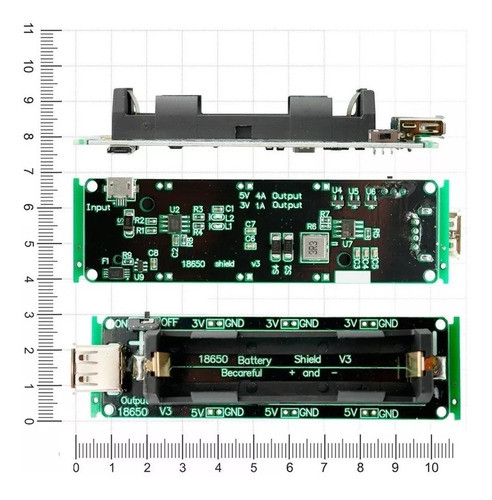 Shield Cargador De Bateria 18650 Con Proteccion Para Arduino 1