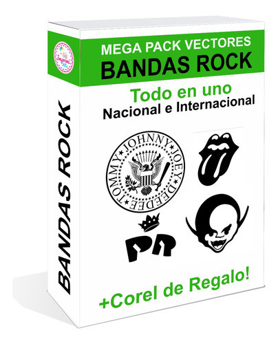 Mega Pack Vectores Logos Bandas Rock Nacional Internacional 0