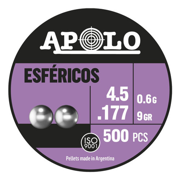 Balines Apolo Esfericos Cal. 4,5 X 500 0 Balines Apolo Esfericos Cal. 4,5 X 500 0