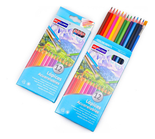 Lápices Color Acuarelables Sky Glory X12 - Goldin Papelería 0
