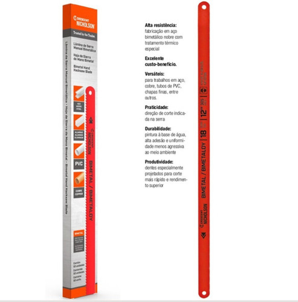 Serra Manual Serrinha 300mm X 24 Dpp Nicholson - 30 Unidades 1