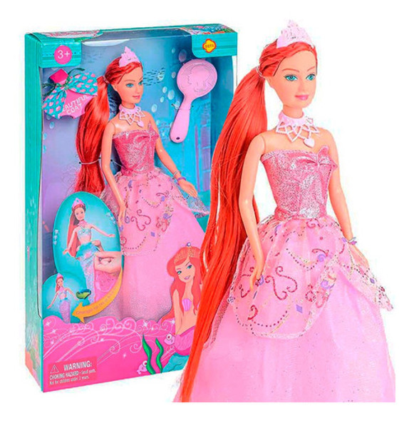 Muñeca Princesa-sirena Vestido Rosa Fenix (30017) 0