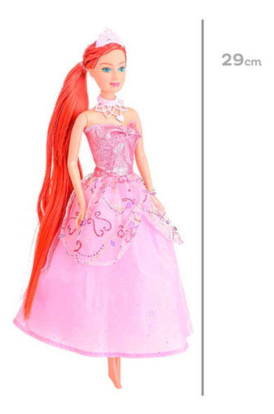 Muñeca Princesa-sirena Vestido Rosa Fenix (30017) 1