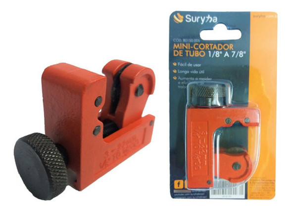 Mini Cortador 1/8 A 7/8 Tubo Cobre Alumínio - Suryha 0 Mini Cortador 1/8 A 7/8 Tubo Cobre Alumínio - Suryha 0