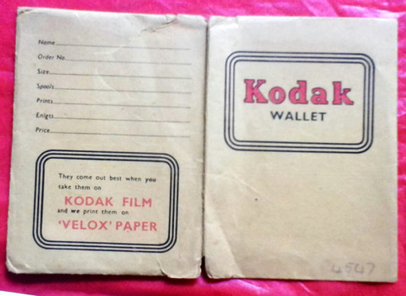 Kodak Wallet Sobre Fotos C.195? Vinta 13 X 8 Cm 0