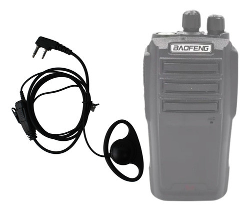 Fone De Ouvido Tipo D Ptt Rádio Baofeng Uv6 Ht 0