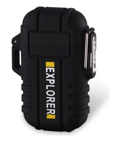 Encendedor Plasma Usb Waterproof Windproof Camping Negro 1