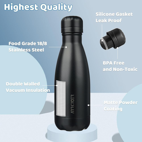 Botella De Agua Aislada De Acero Inoxidable, Botellas De Agu 1