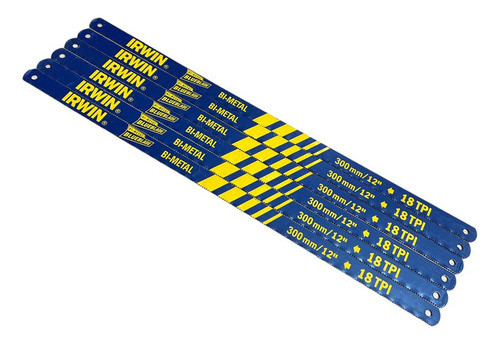 Kit 6 Hojas De Sierra Irwin Bi-metal Blueblade 18 Dientes 0