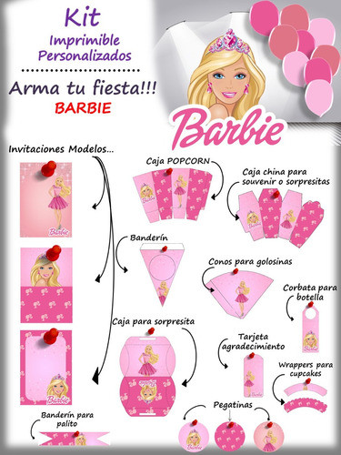 Kit Personalizado Barbie  Imprimir 1