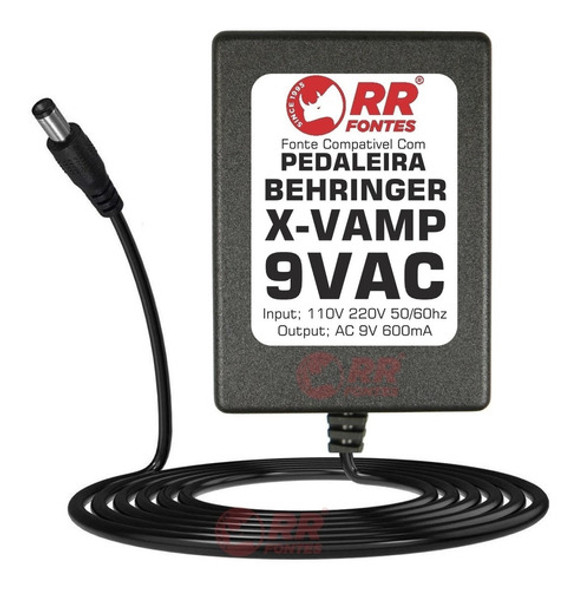 Fonte Carregador Ac 9v Para Pedal Behringer X V-amp Lx1-x 1