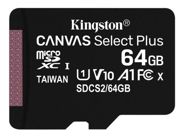 Memoria Micro Sd 64gb Canvas Select Plus 100mb/s Clase 10 1