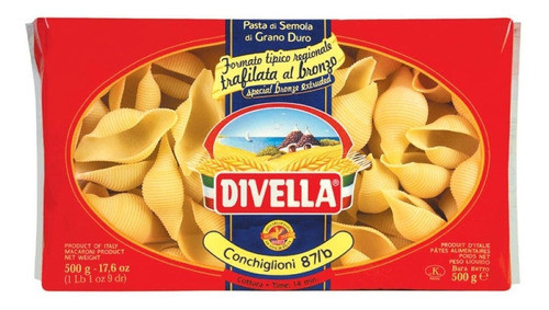 Fideos Divella Conchiglioni 500g 100% Italiano 0