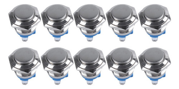 10x Interruptor De Botão De Pressão Momentâneo High Round Hi 0
