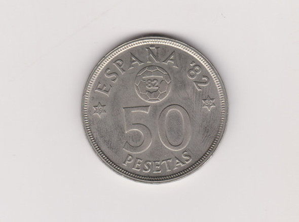 Moneda España 50 Pesetas Mundial Año 1980 Excelente 0