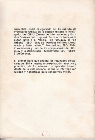 Uruguay Elecciones De 1984 Triunfo Sanguinetti Juan Rial Ebo 1 Uruguay Elecciones De 1984 Triunfo Sanguinetti Juan Rial Ebo 1