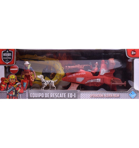 Equipo De Rescate Bombero Vehiculos Con Muñecos Heroes Y Ley 0