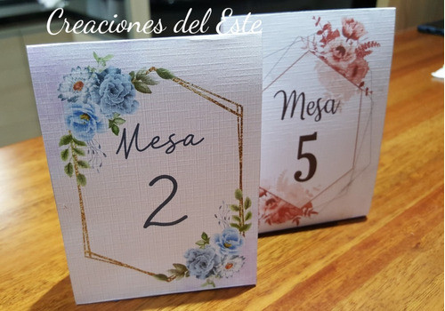 Numeros Para Mesa Bodas, 15 Años, Fiestas  X2 Unidades 1