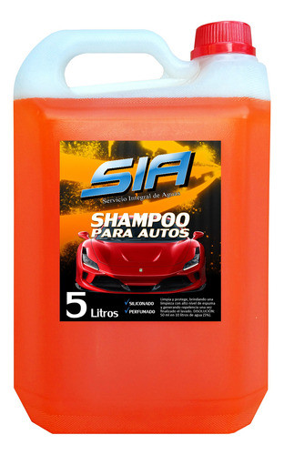 Shampoo Para Autos Siliconado Perfumado 5 Litros Sia 0
