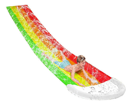 Tobogán Deslizador Alfombra Acuática Con Choros De Agua 0