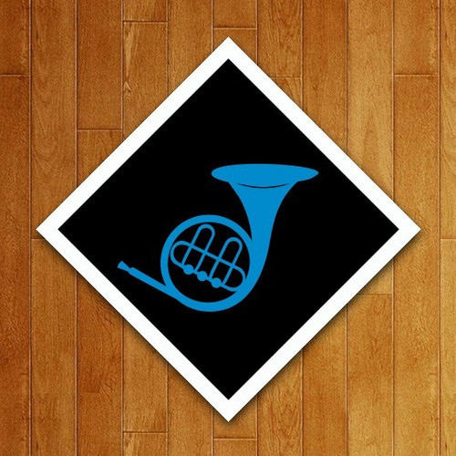 Placa Decorativa Séries - Trompa Azul (27x27) 0