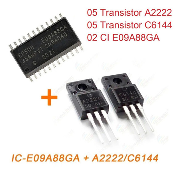 Kit Epson 05 Pares Transistores C6144  A2222 + 2 Ci E09a88ga 1