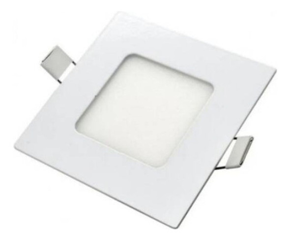 Plafón Cuadrado Led Embutir 3w - Luz Fría X 6 Unidades 0