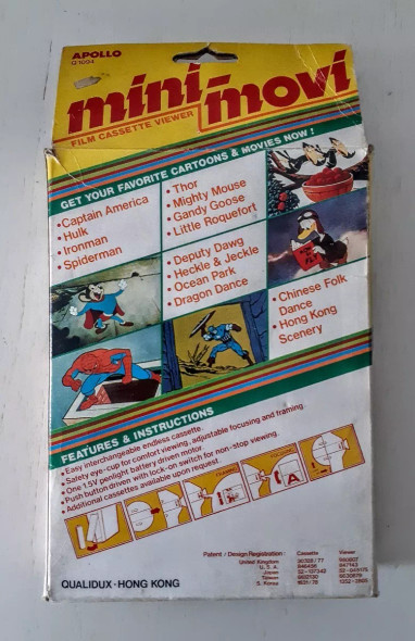 Apollo Mini-Movie Viewer Toy – Vintage 1970s, Excellent Condition, Includes “Amazing Spider-Man” Dr. Octopus Cartridge